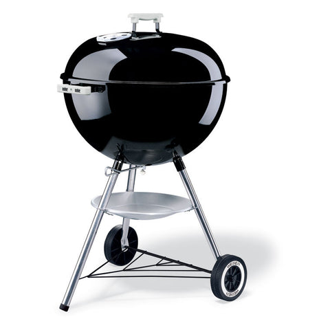Weber 22 1/2 Inch Black One-Touch Silver Kettle Charcoal Grill - 741001