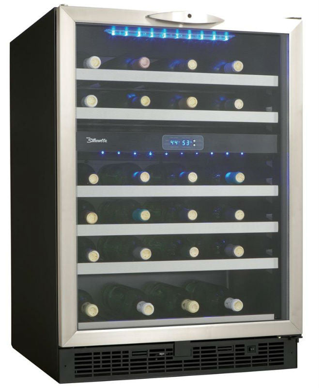 51-Bottle Capacity Wine Cooler in Stainless Steel Refrigerators