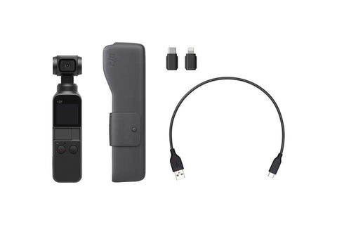 DJI Osmo Pocket Handheld 3 Axis Gimbal Stabilizer with Integrated Camera, Attachable to Smartphone, Android, iPhone