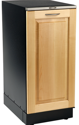 Broan 15" Programmable Stainless Steel Trash Compactor with Wood Trim Door Pan  - 15XEWT