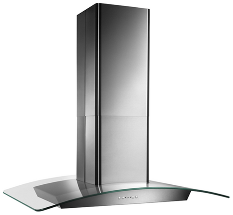 Broan 500 CFM Stainless Steel Island Curved Glass Canopy - EI5936SS